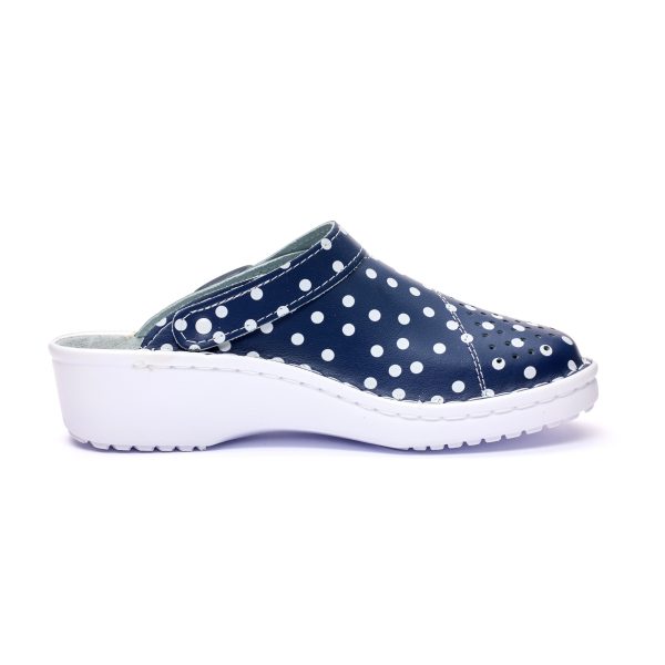 Saboti medicali piele dama Medibut  09L, Albastru inchis - imagine 5