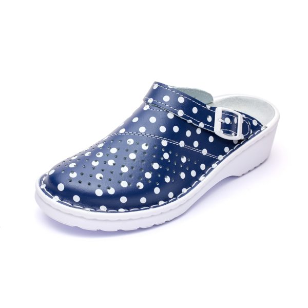 Saboti medicali piele dama Medibut  09L, Albastru inchis - imagine 6