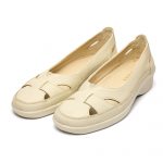 Pantofi piele dama 02-19, Bej - imagine 3