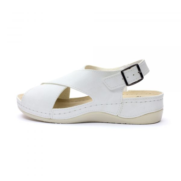 Sandale dama "Tellus" 25-60, Alb - imagine 4