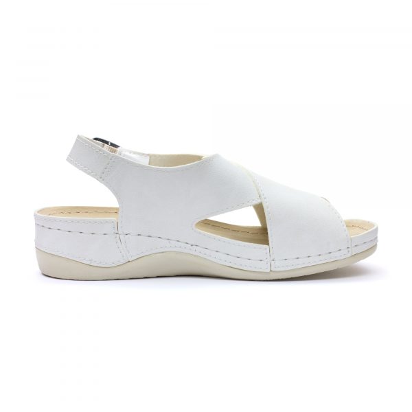 Sandale dama "Tellus" 25-60, Alb - imagine 5