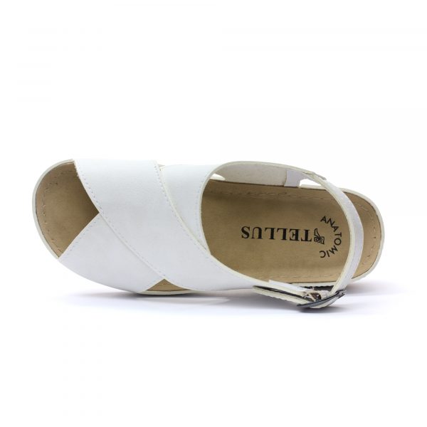 Sandale dama "Tellus" 25-60, Alb - imagine 7