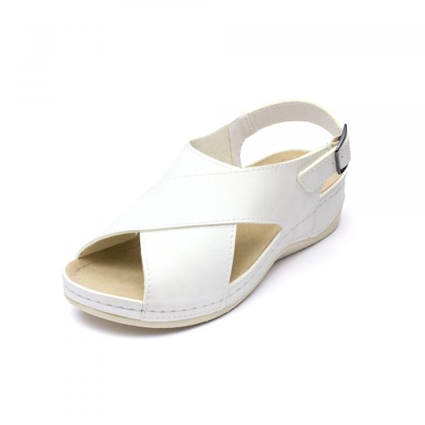 Sandale dama "Tellus" 25-60, Alb - imagine 6