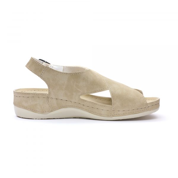 Sandale dama "Tellus" 25-60, Bej - imagine 5