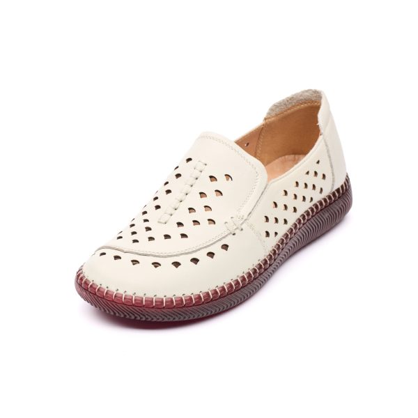 Pantofi piele dama  W043213, Bej deschis - imagine 5