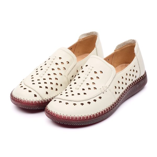 Pantofi piele dama  W043213, Bej deschis - imagine 2