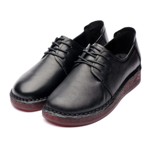 Pantofi piele dama W043207, Negru - imagine 2