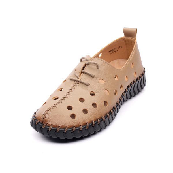Pantofi piele dama W043214, Bej - imagine 5