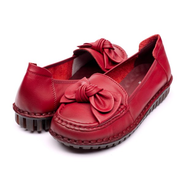 Pantofi piele dama W043221, Bordo - imagine 3