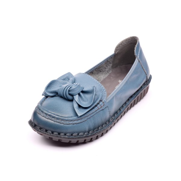 12 (6) Pantofi piele dama W043221, Albastru - imagine 8