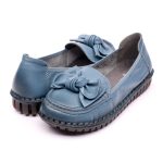 Pantofi piele dama W043221, Albastru - imagine 3