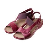 Sandale dama "Tellus" 25-24, Bordo - imagine 2