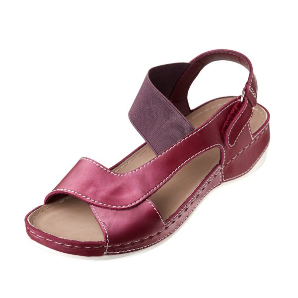 13 (7) Sandale dama "Tellus" 25-24, Bordo - imagine 9