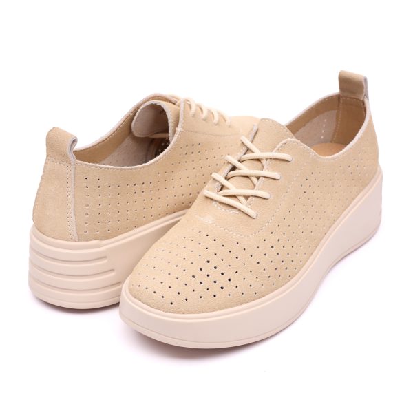 Pantofi piele dama 595003, Bej - imagine 3