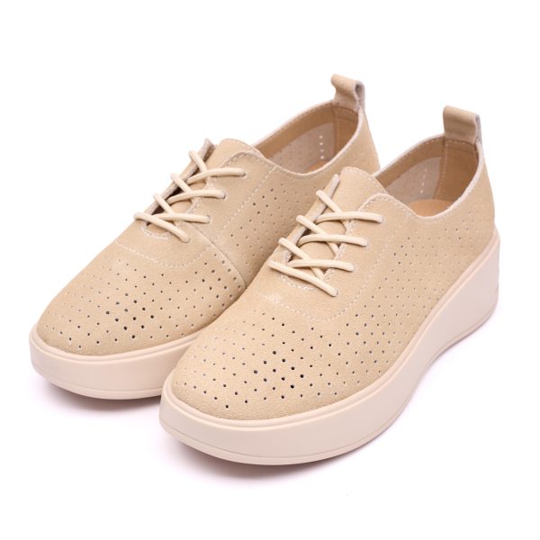 Pantofi piele dama 595003, Bej - imagine 2