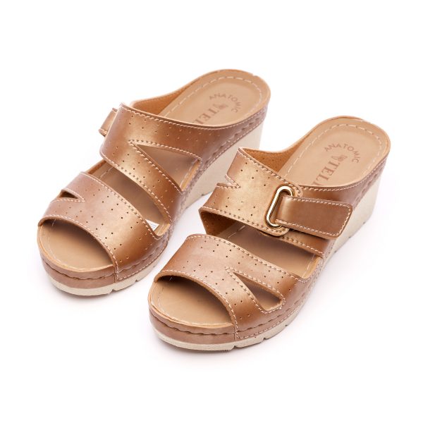 Papuci dama "Tellus" 27-21, Maro - imagine 2