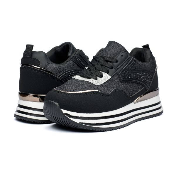 Pantofi sport dama 9139, Negru - imagine 4