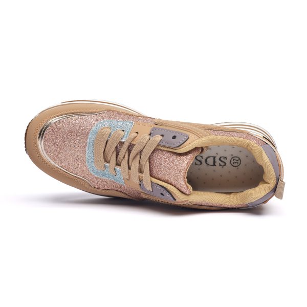 Pantofi sport dama 9139, Bej - imagine 8