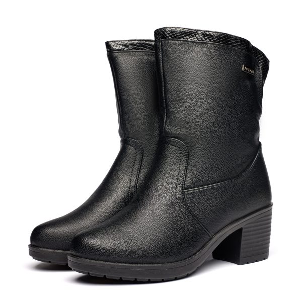 Cizme inblaniti dama Z2-26, Negru - imagine 2