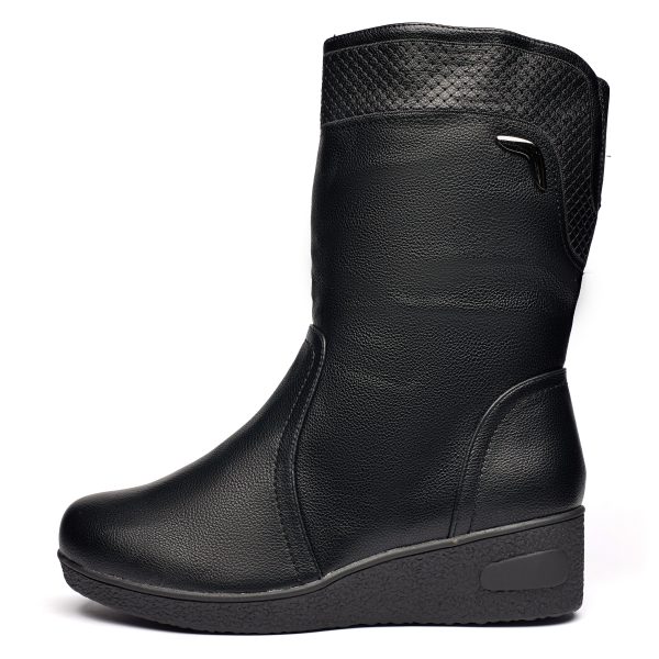 Cizme inblaniti dama 88330, Negru - imagine 5