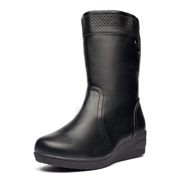 Cizme inblaniti dama 88330, Negru - imagine 4