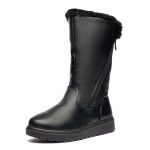 Cizme inblaniti dama J23-A, Negru - imagine 4