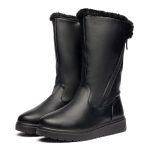 Cizme inblaniti dama J23-A, Negru - imagine 2