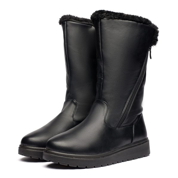 241027_06_08 Cizme inblaniti dama J23-A, Negru - imagine 2