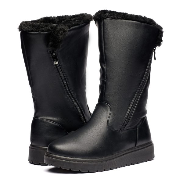 241027_06_09 Cizme inblaniti dama J23-A, Negru - imagine 3