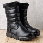 Cizme inblaniti dama J25-3, Negru