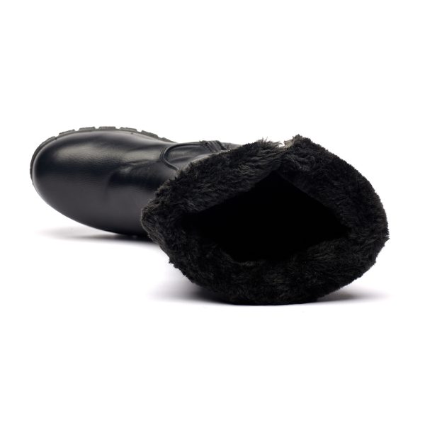 Cizme inblaniti dama J25-3, Negru - imagine 8