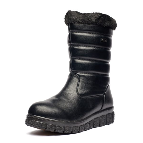 Cizme inblaniti dama J25-3, Negru - imagine 6