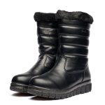 Cizme inblaniti dama J25-3, Negru - imagine 2
