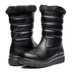 Cizme inblaniti dama J25-3, Negru - imagine 3