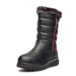 Cizme inblaniti dama J25-1, Negru - imagine 5