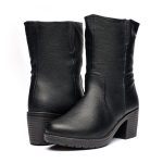 Cizme inblaniti dama Z2-25, Negru - imagine 3