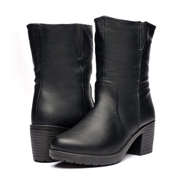 Cizme inblaniti dama Z2-25, Negru - imagine 3