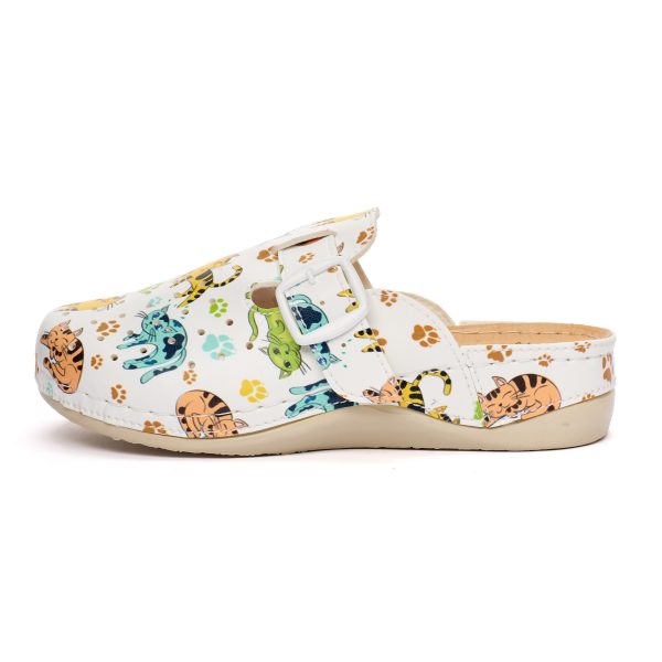 Saboti medicali dama "Tellus" 25-19, Pisicute amprenta - imagine 5