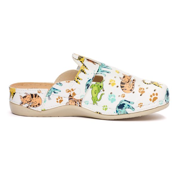 Saboti medicali dama "Tellus" 25-19, Pisicute amprenta - imagine 6