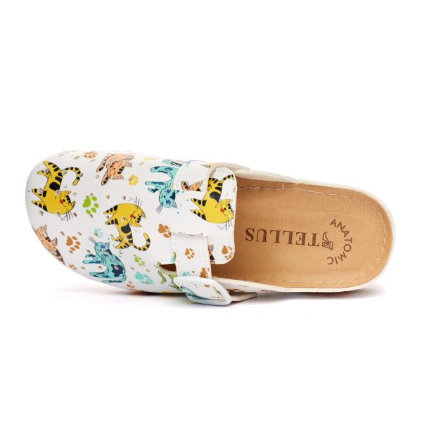 Saboti medicali dama "Tellus" 25-19, Pisicute amprenta - imagine 7