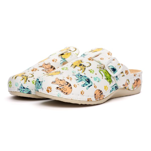 Saboti medicali dama "Tellus" 25-19, Pisicute amprenta - imagine 2