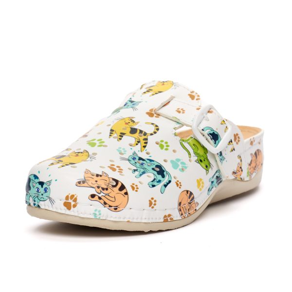 Saboti medicali dama "Tellus" 25-19, Pisicute amprenta - imagine 4