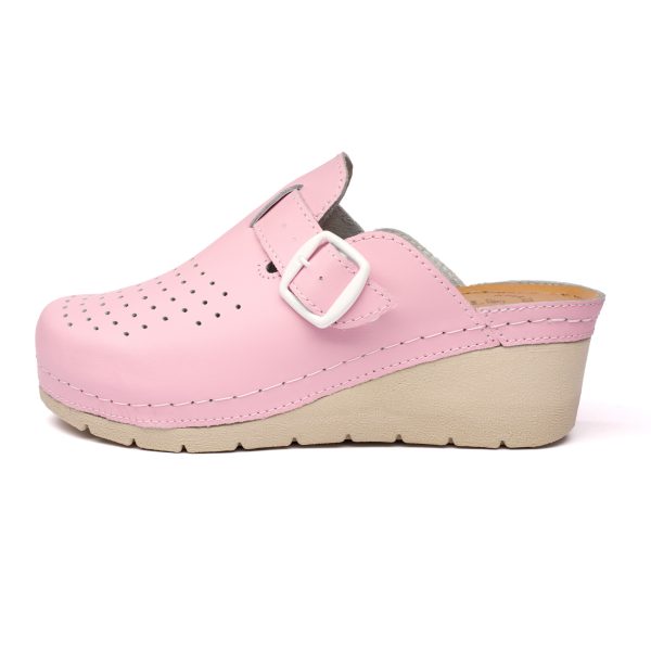 Saboti medicali piele dama Tellus 27-09, Roz - imagine 4