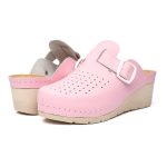 Saboti medicali piele dama Tellus 27-09, Roz - imagine 3