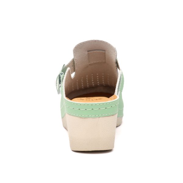 Saboti medicali piele dama Tellus 27-09, Verde - imagine 8