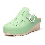 Saboti medicali piele dama Tellus 27-09, Verde - imagine 6