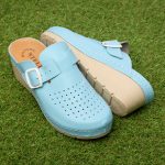 Saboti medicali piele dama Tellus 27-09, Albastru