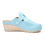 Saboti medicali piele dama Tellus 27-09, Albastru - imagine 5