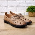 Pantofi piele dama W043214, Bej