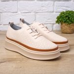 Pantofi piele dama 595001, Bej